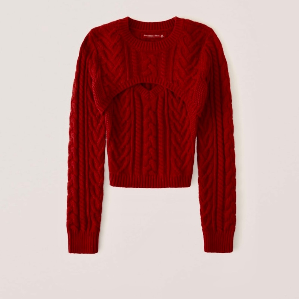 Abercrombie Cable Sweater and Tank Shrug Set